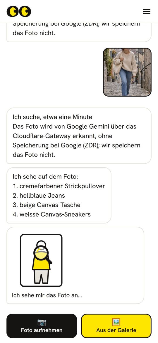 Erkannte Teile auf dem Foto.